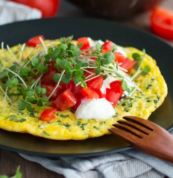 Senf-Microgreens-Omelette